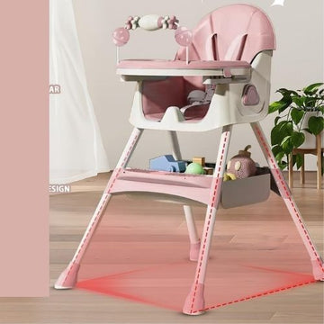Chaise Haute bébé pliante antidérapante avec Jouet - MAMAN ET MINI