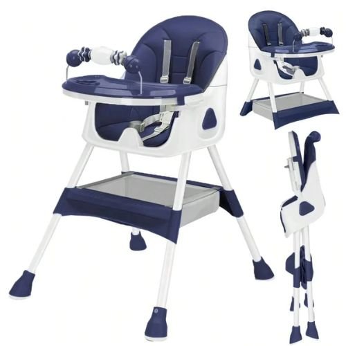Chaise Haute bébé pliante antidérapante avec Jouet - MAMAN ET MINI