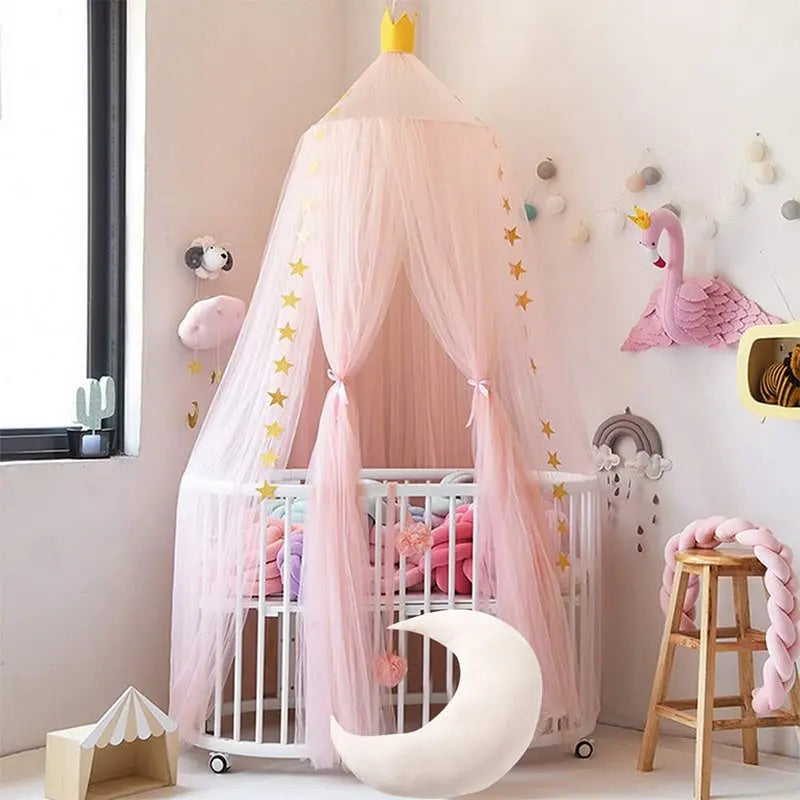 Ciel de lit rose pastel - MAMAN ET MINI