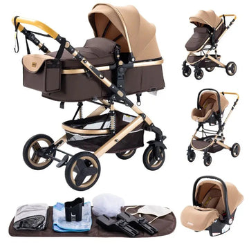 Poussette 3 en 1 Landau Nacelle Cosy Bébé - LuxStroller™ - MAMAN ET MINI